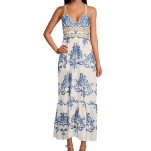 A Loves A Embroidered
Voile Sleeveless Maxi Dress